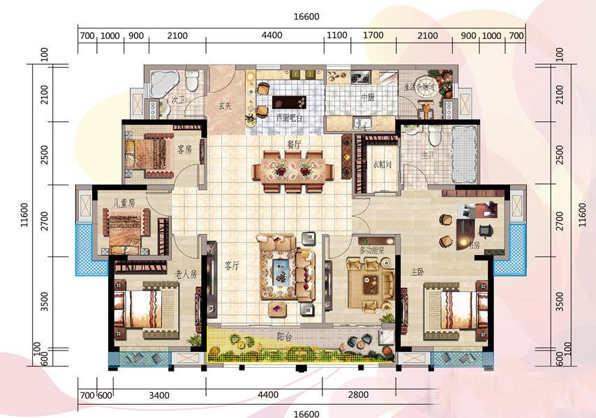 虎门镇万达广场d户型户型图