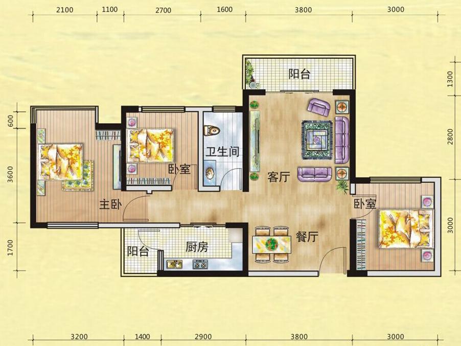 滨江阳光海岸户型图图片