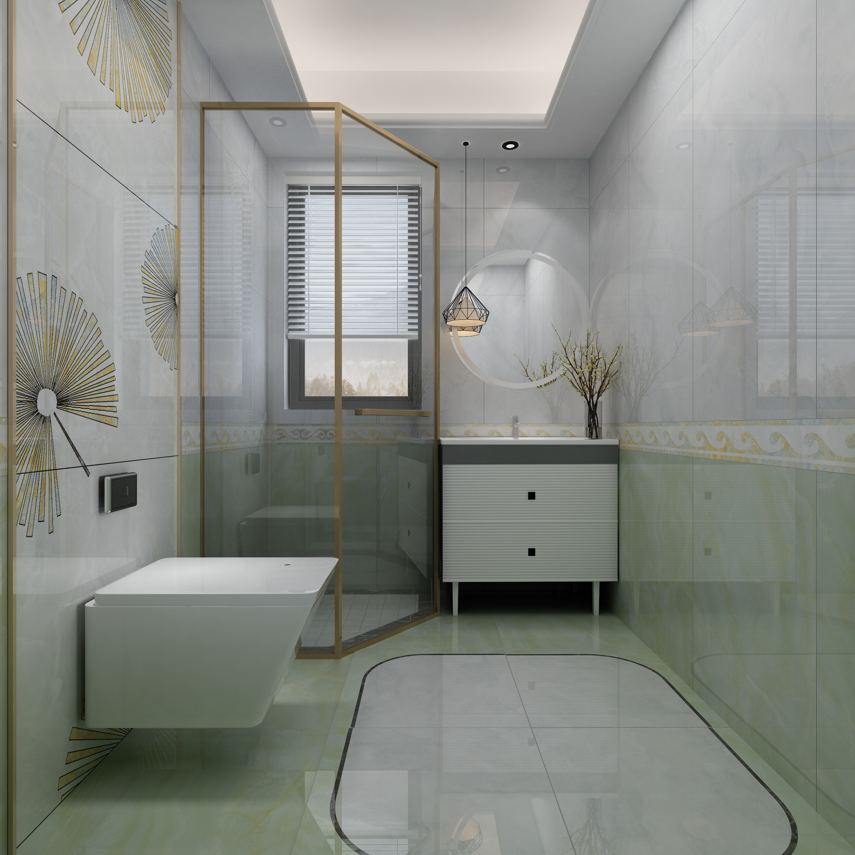 建发·玺院雍煦168平户型老人房卫浴-欧神诺瓷砖效果图