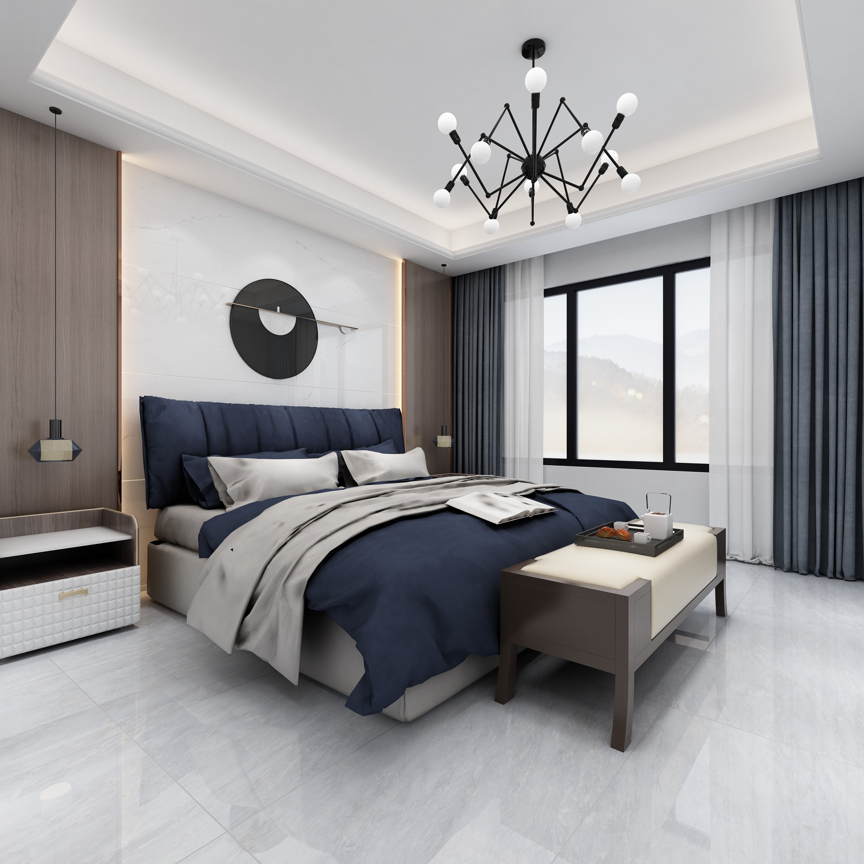 瓷砖效果图 卧室瓷砖效果图 按风格 现代 欧式 中式 新古典 地中海