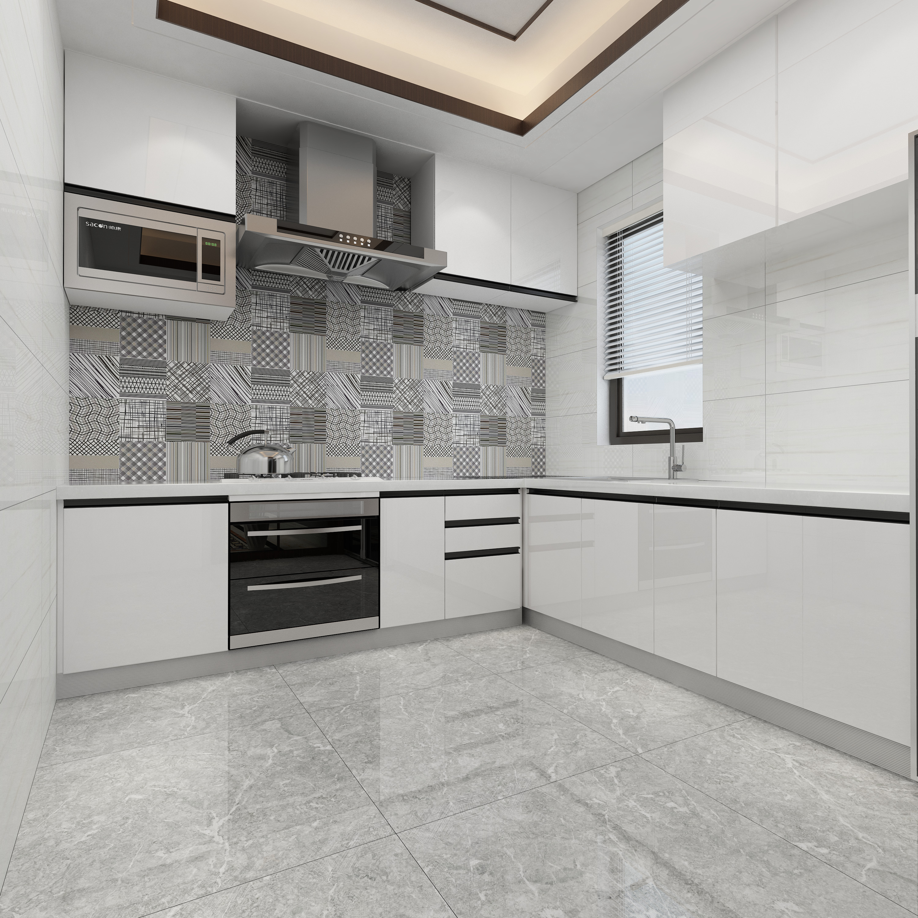 绿地朝天门d厨房-欧神诺瓷砖效果图