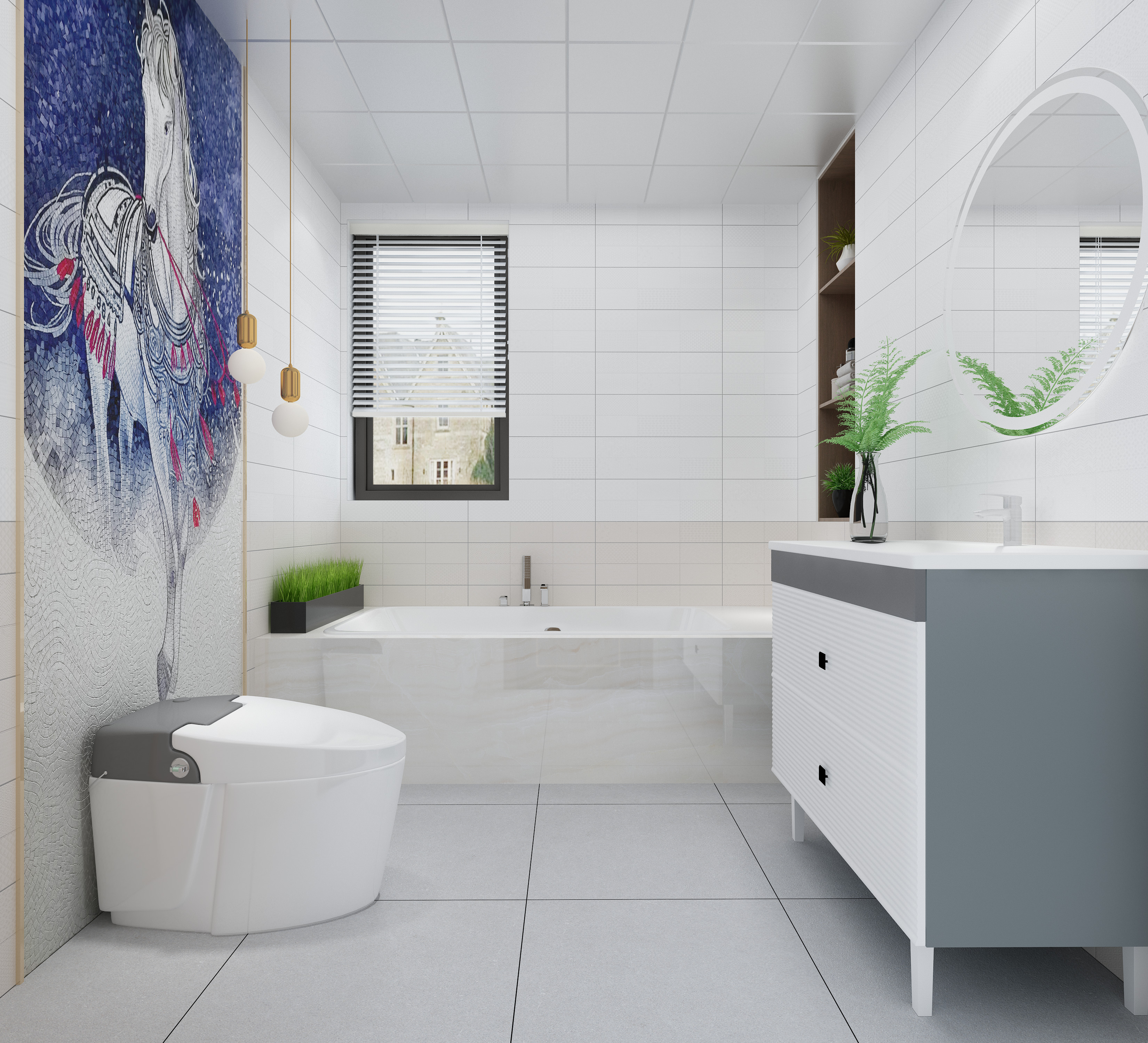 瓷砖效果图 卫浴瓷砖效果图 按风格 现代 欧式 中式 新古典 地中海