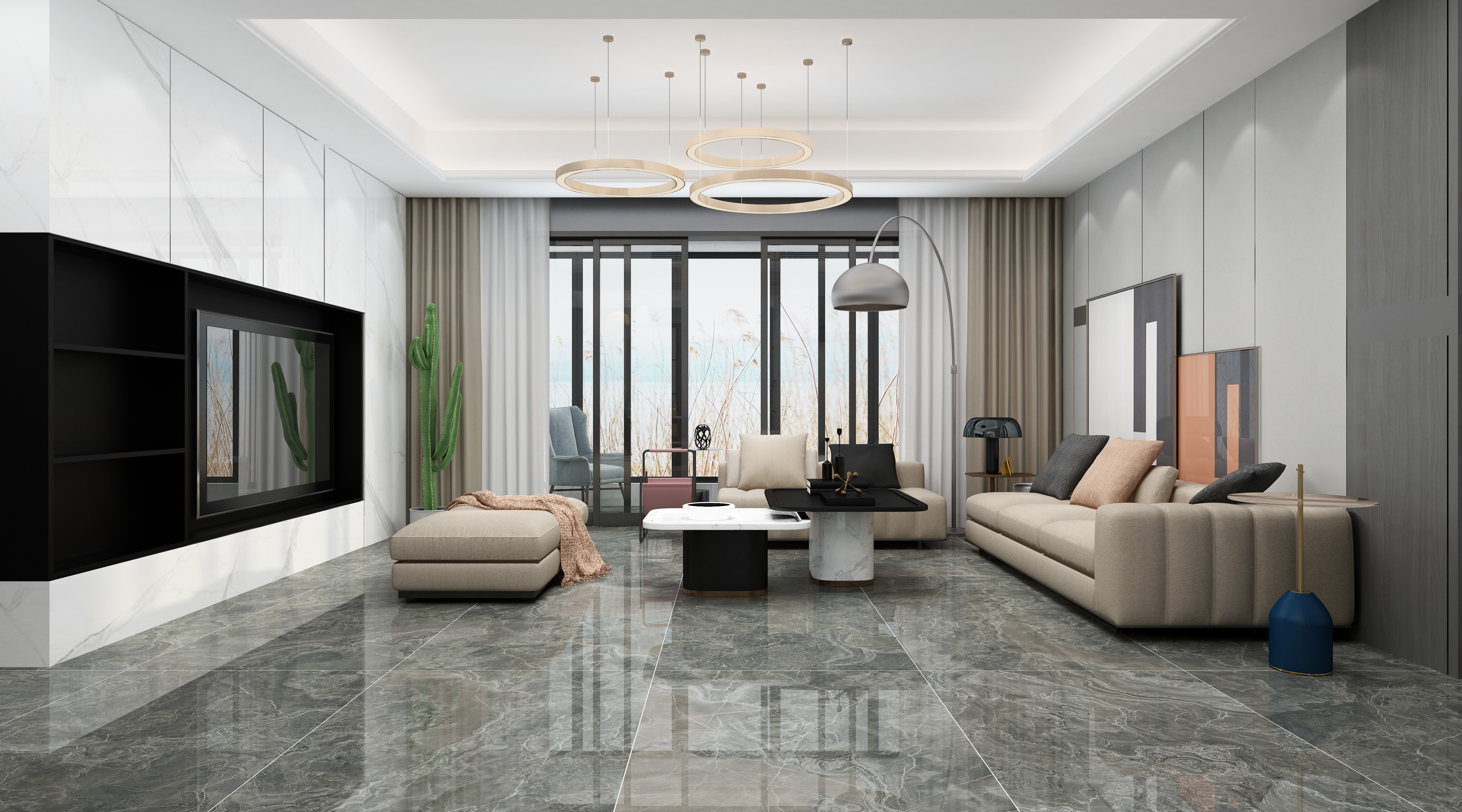 景园悦海湾4栋e1户型客餐厅