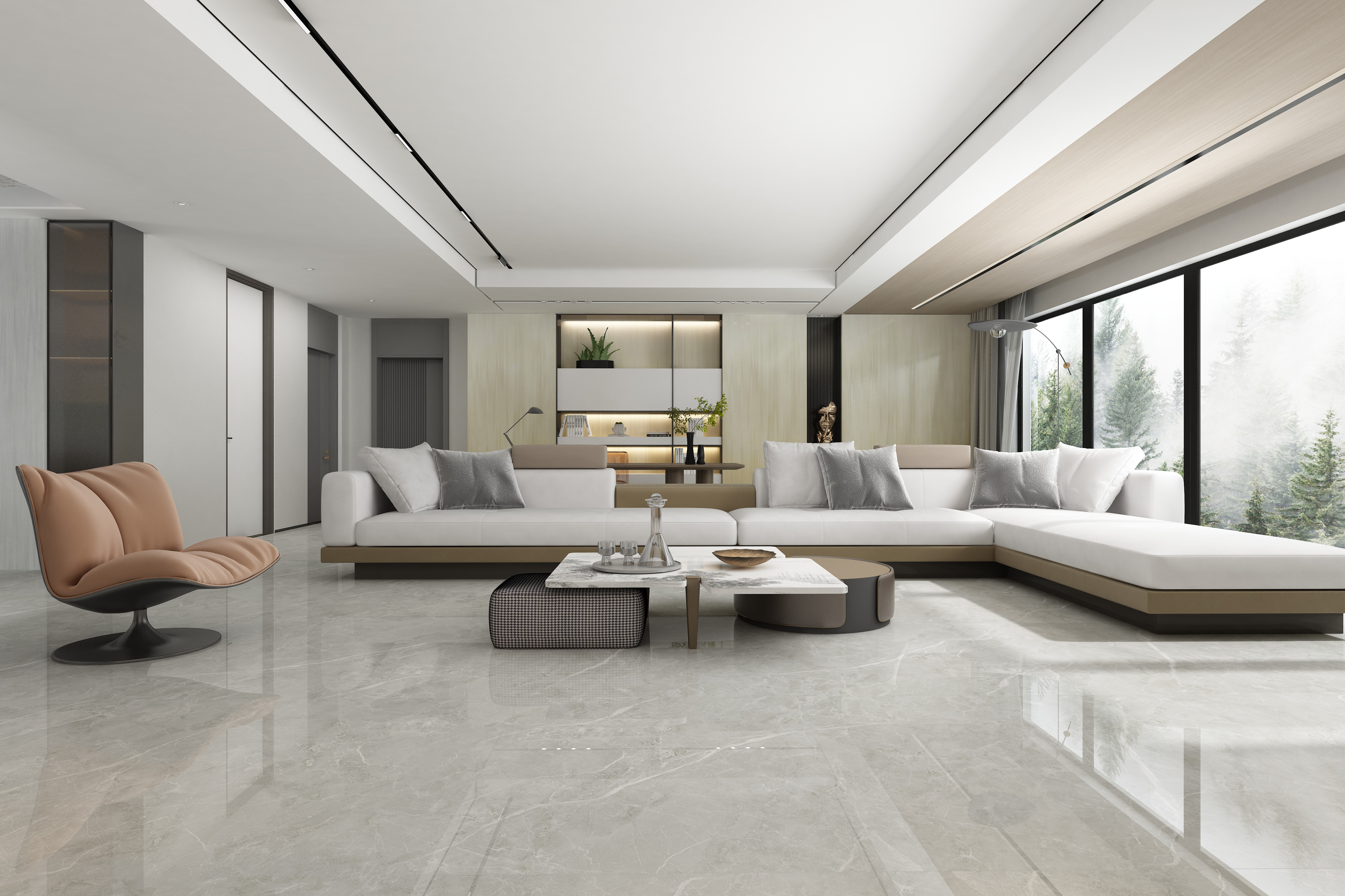 碧桂园云樾风华yj260户型客餐厅-欧神诺瓷砖效果图