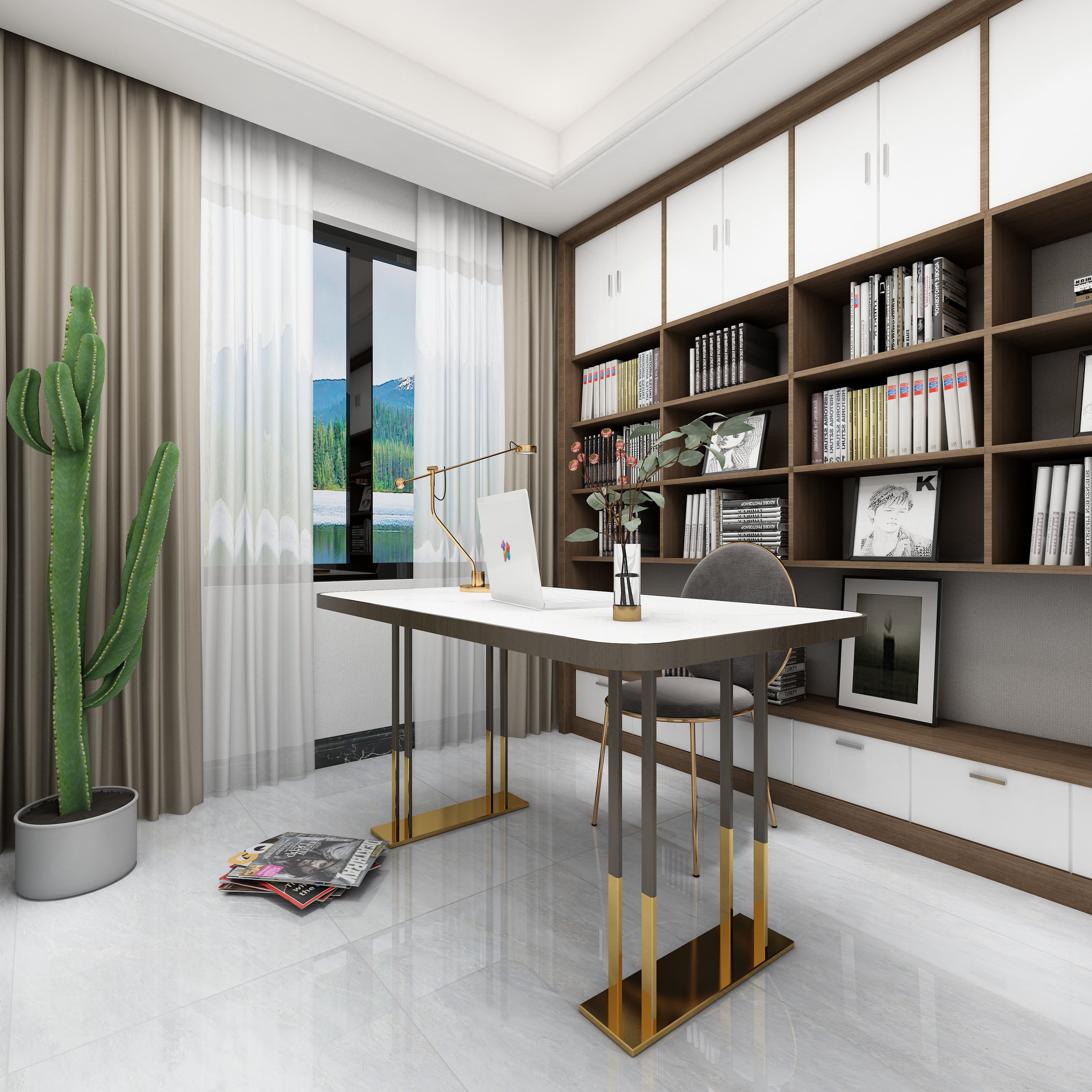 书房瓷砖效果图_贴图-欧神诺瓷砖效果图