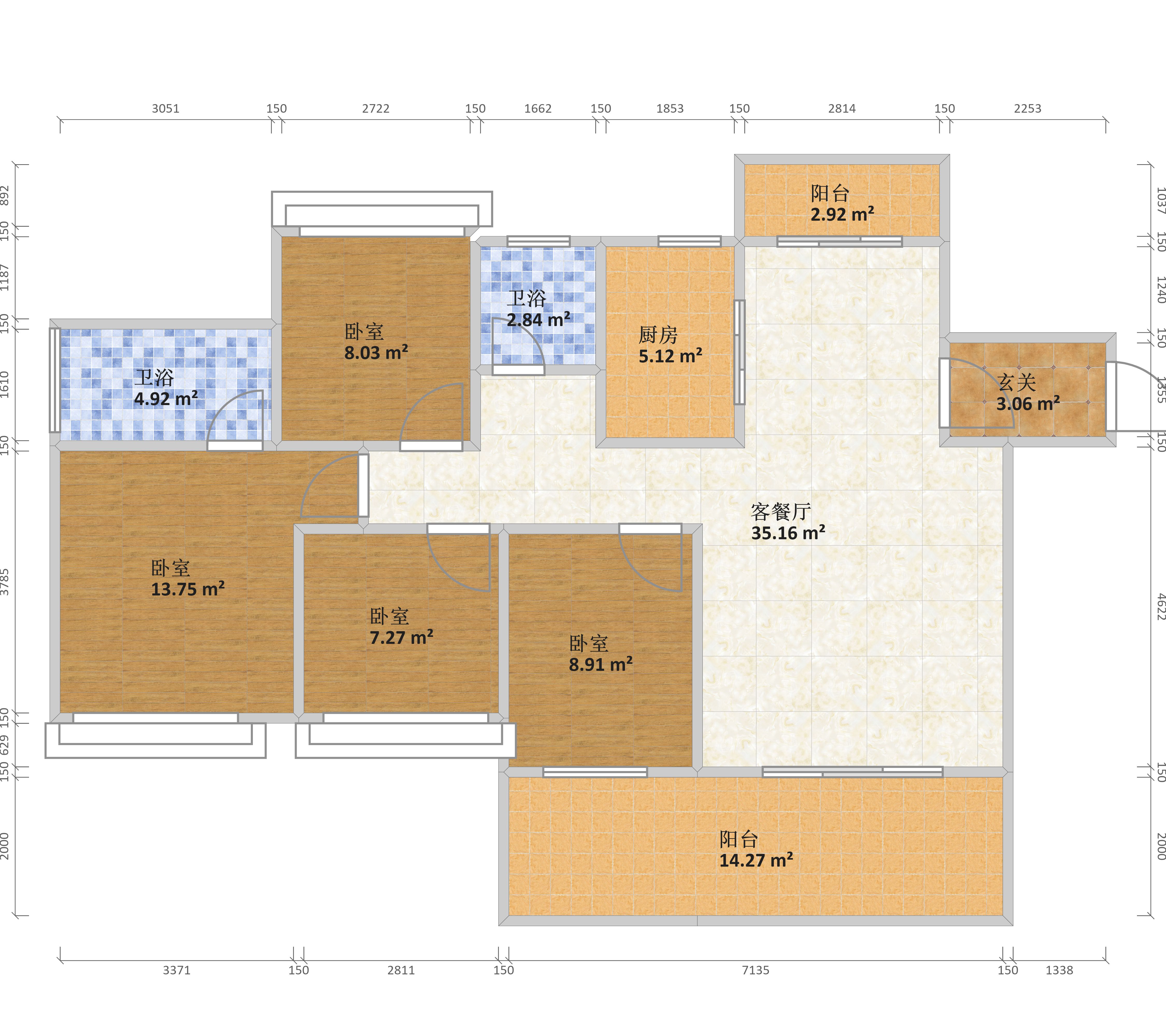彩虹城d1户型户型图