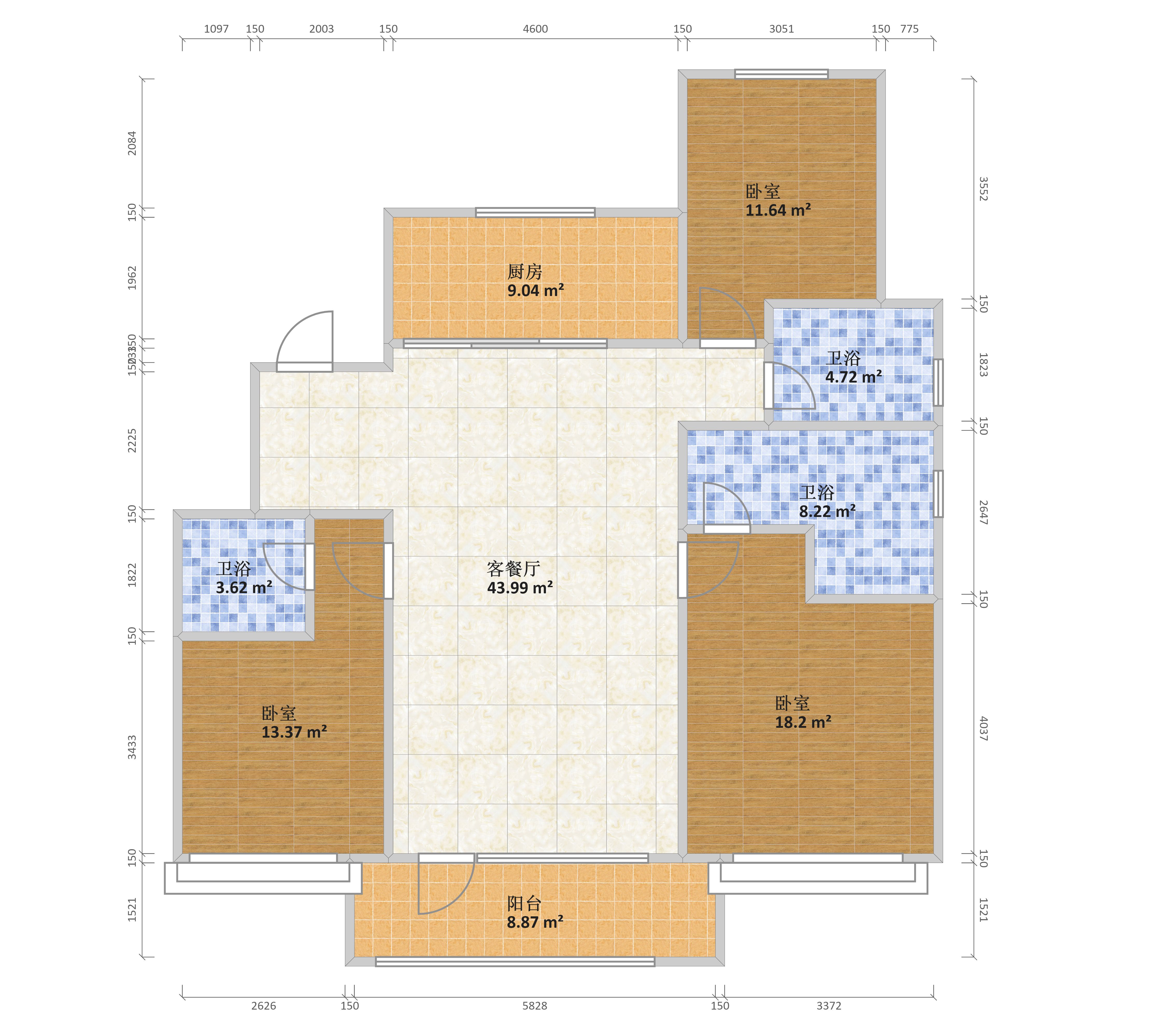 邢台壹号院洋房140㎡户型图