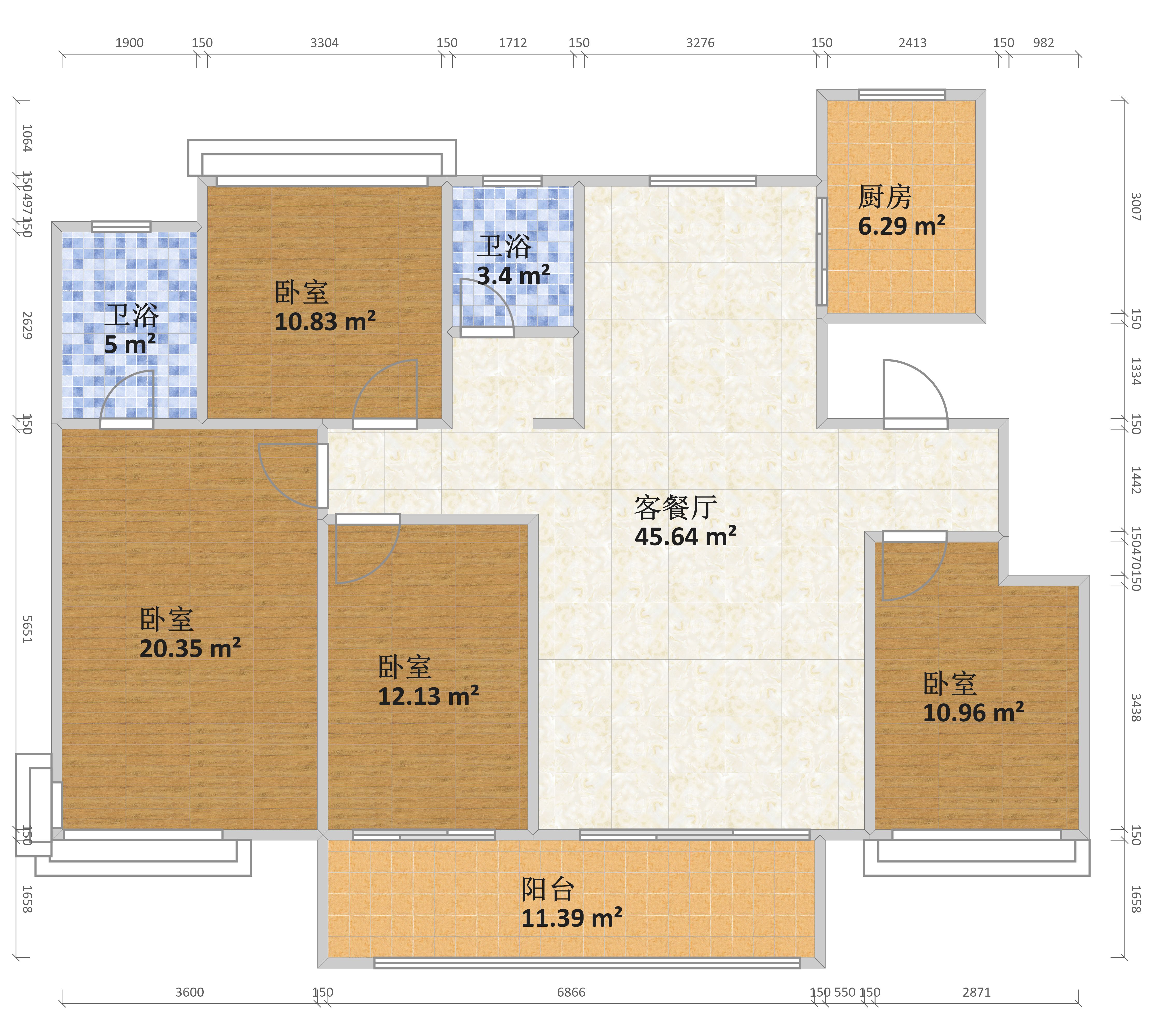 中丞双玺洋房d1礼章户型图