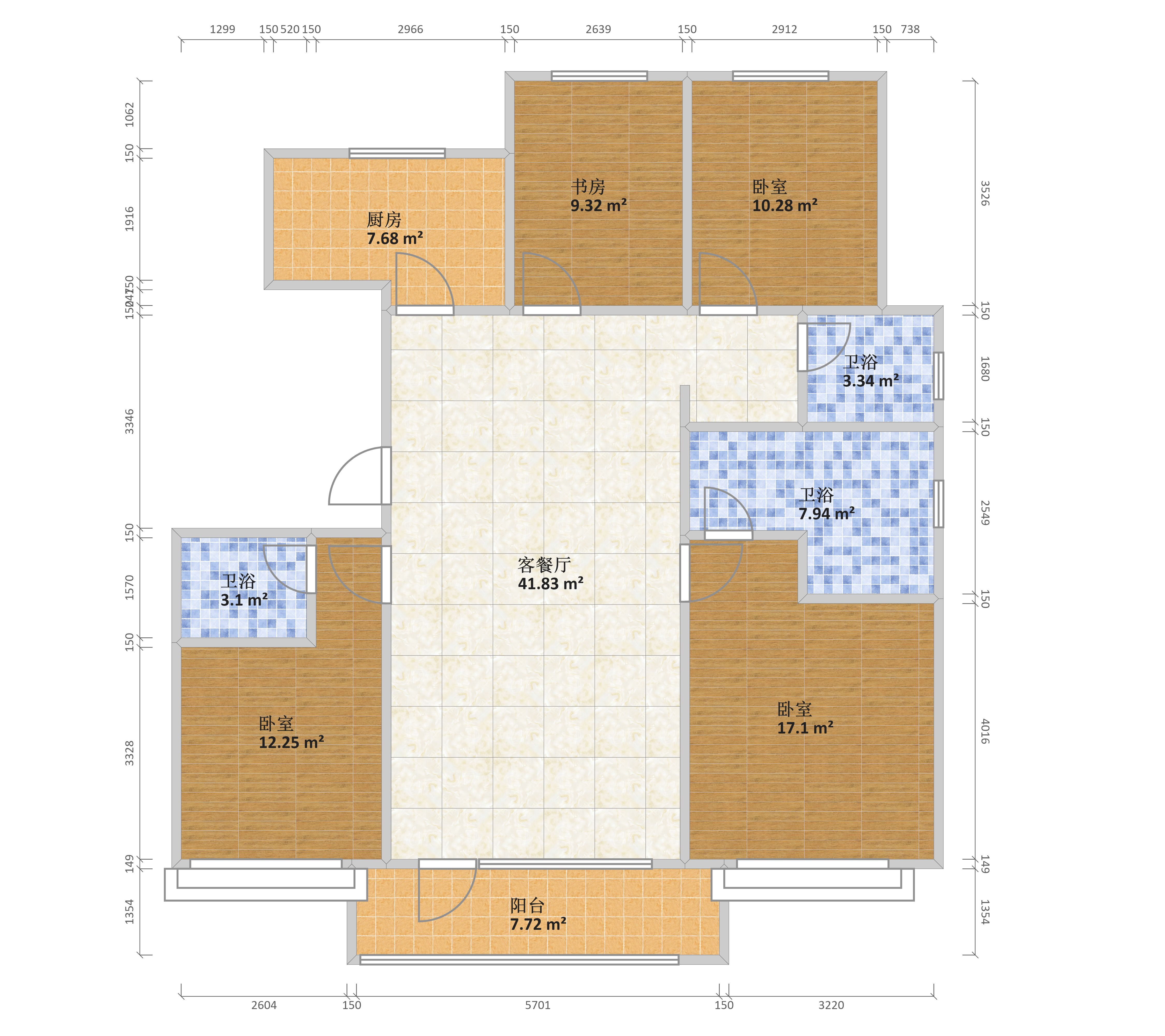邢台壹号院洋房147㎡户型图