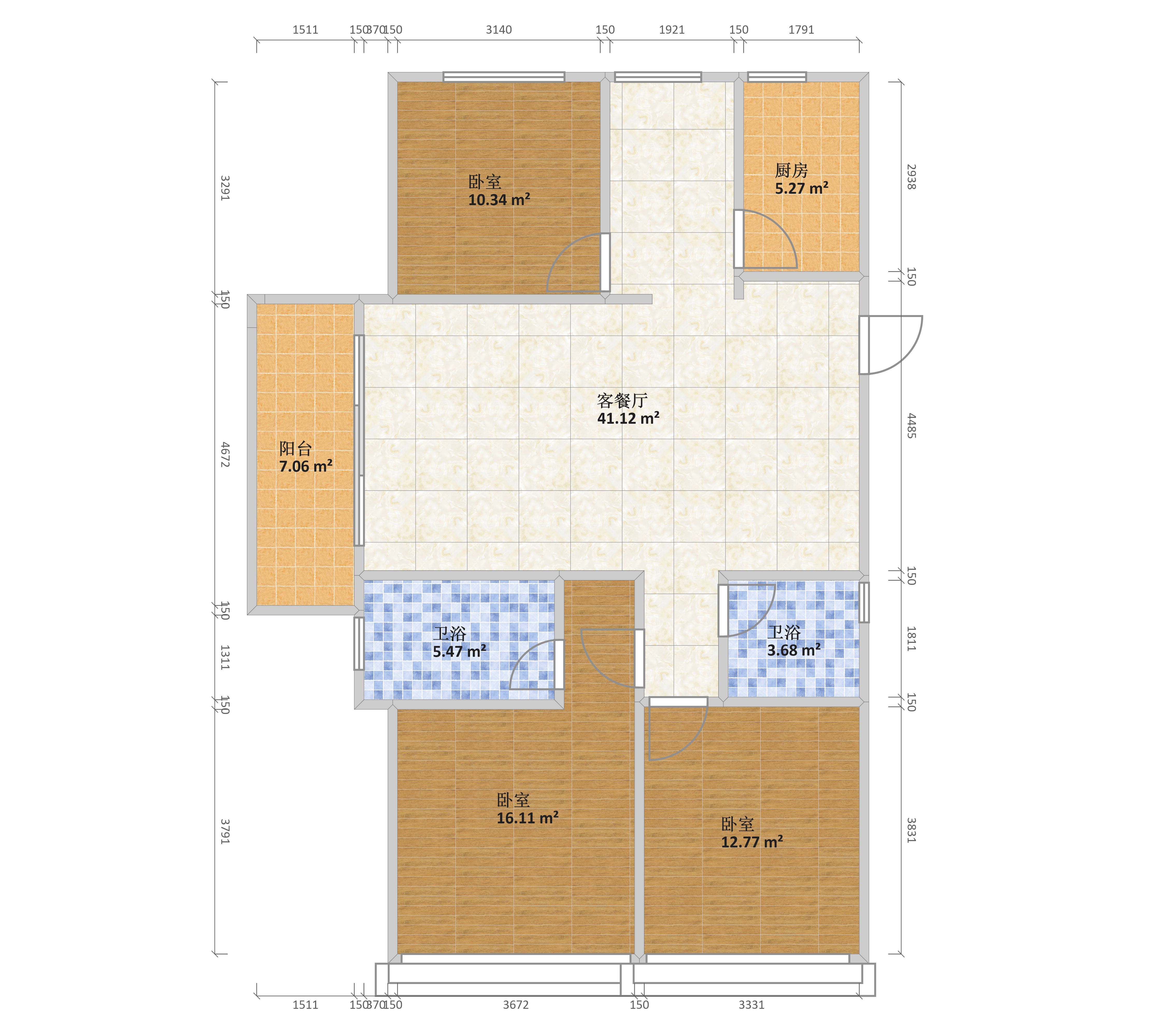 东方郡户型c户型图