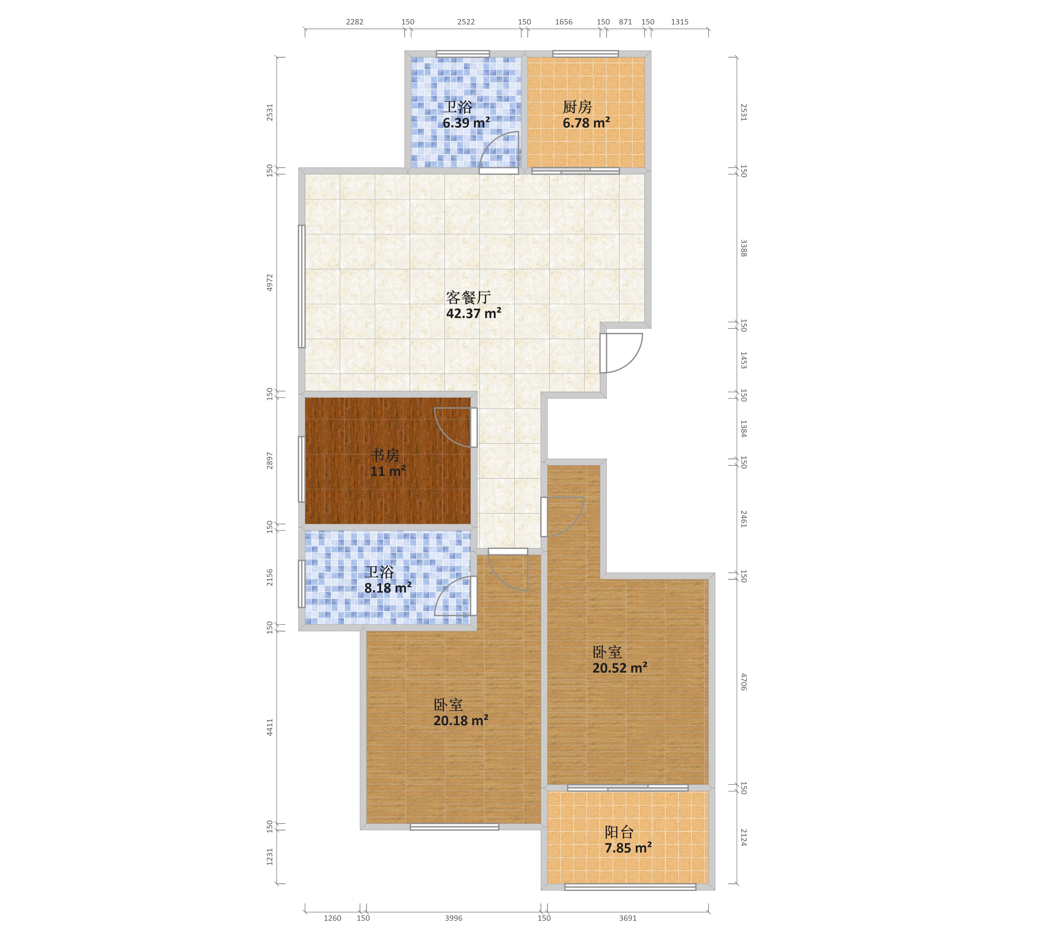 乐府兰庭·书香苑a1户型户型图_装修案例-宿迁欧神诺在线