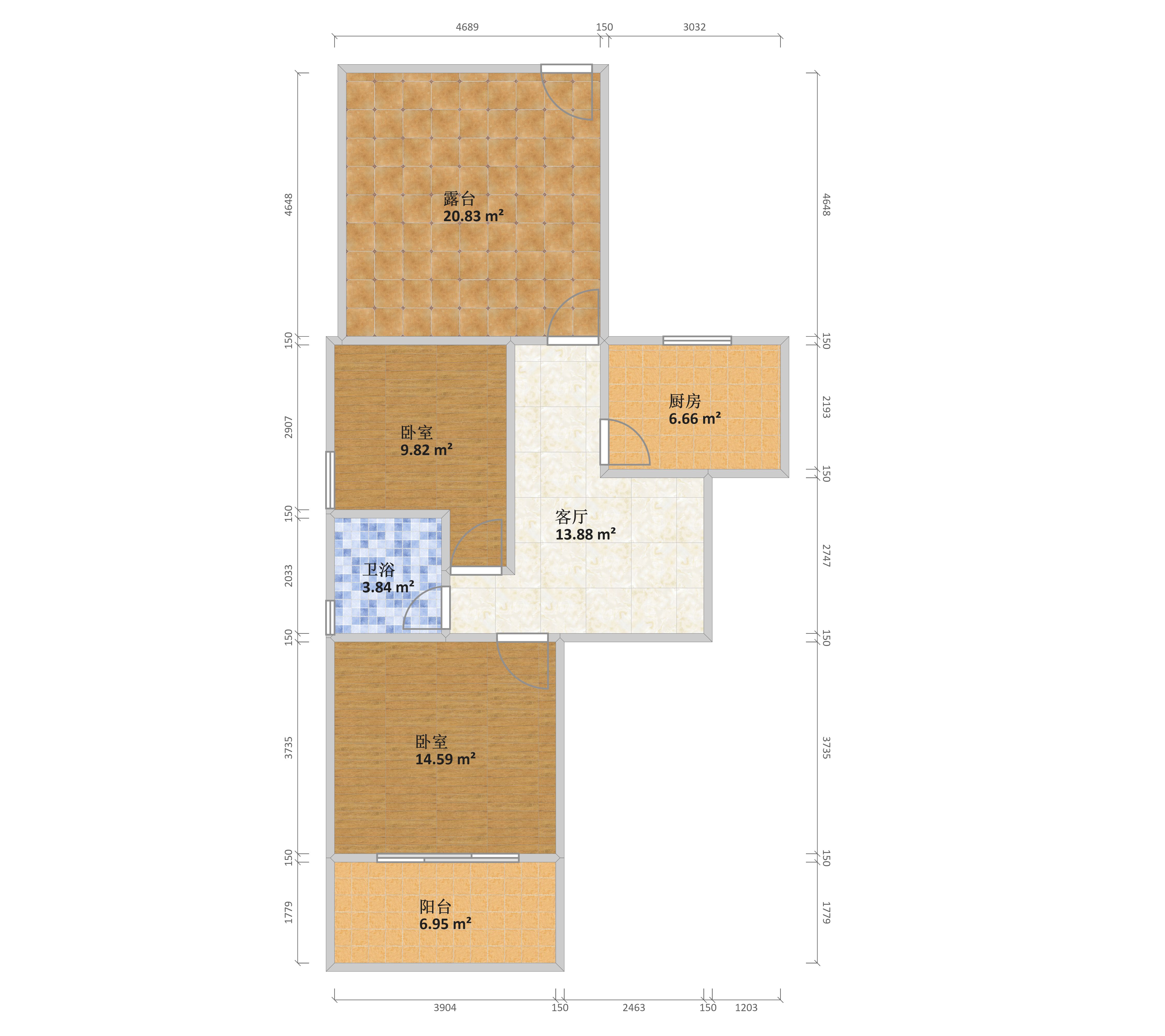 山河源墅e户型户型图