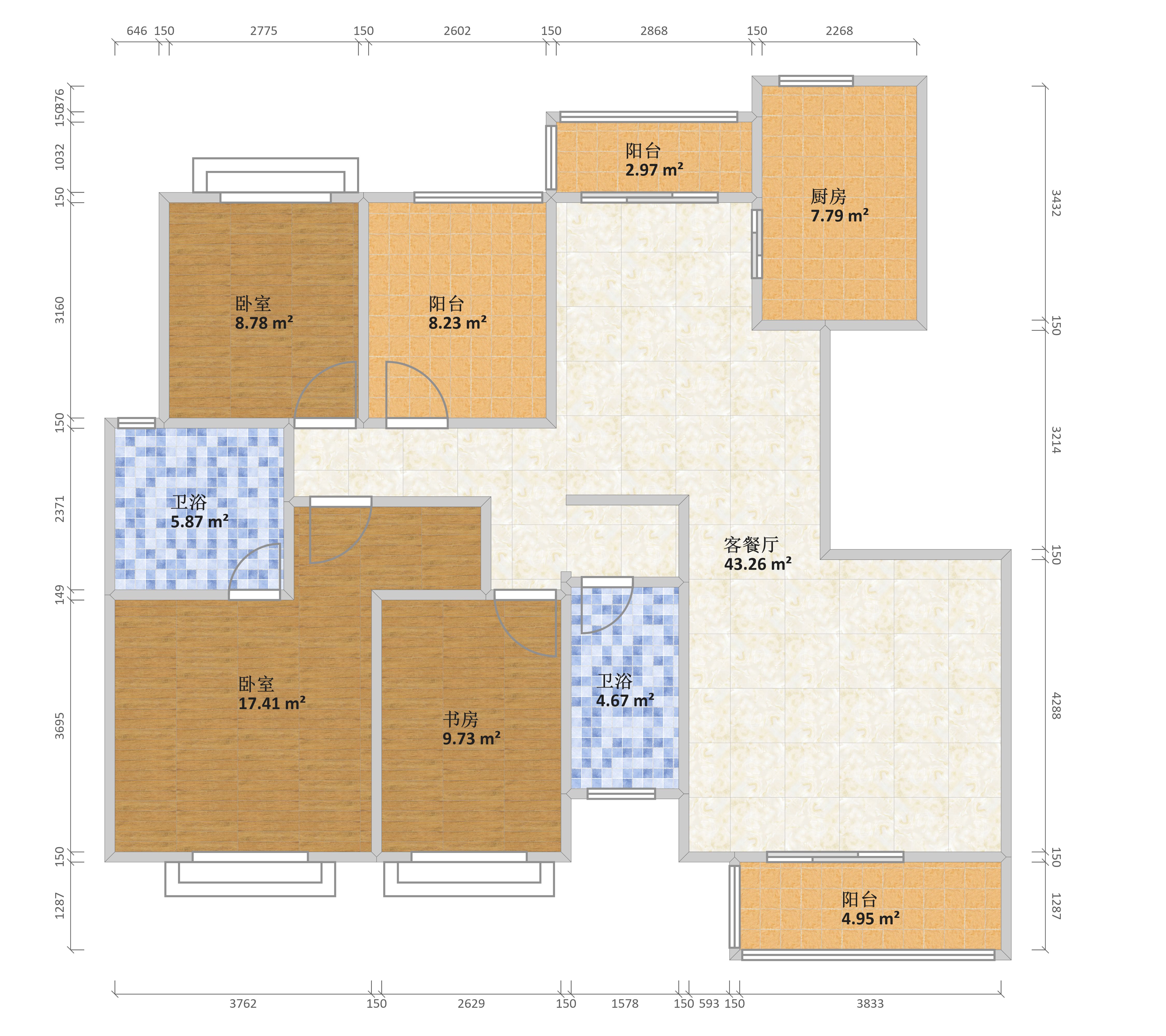 普华浅水湾澜园a户型户型图
