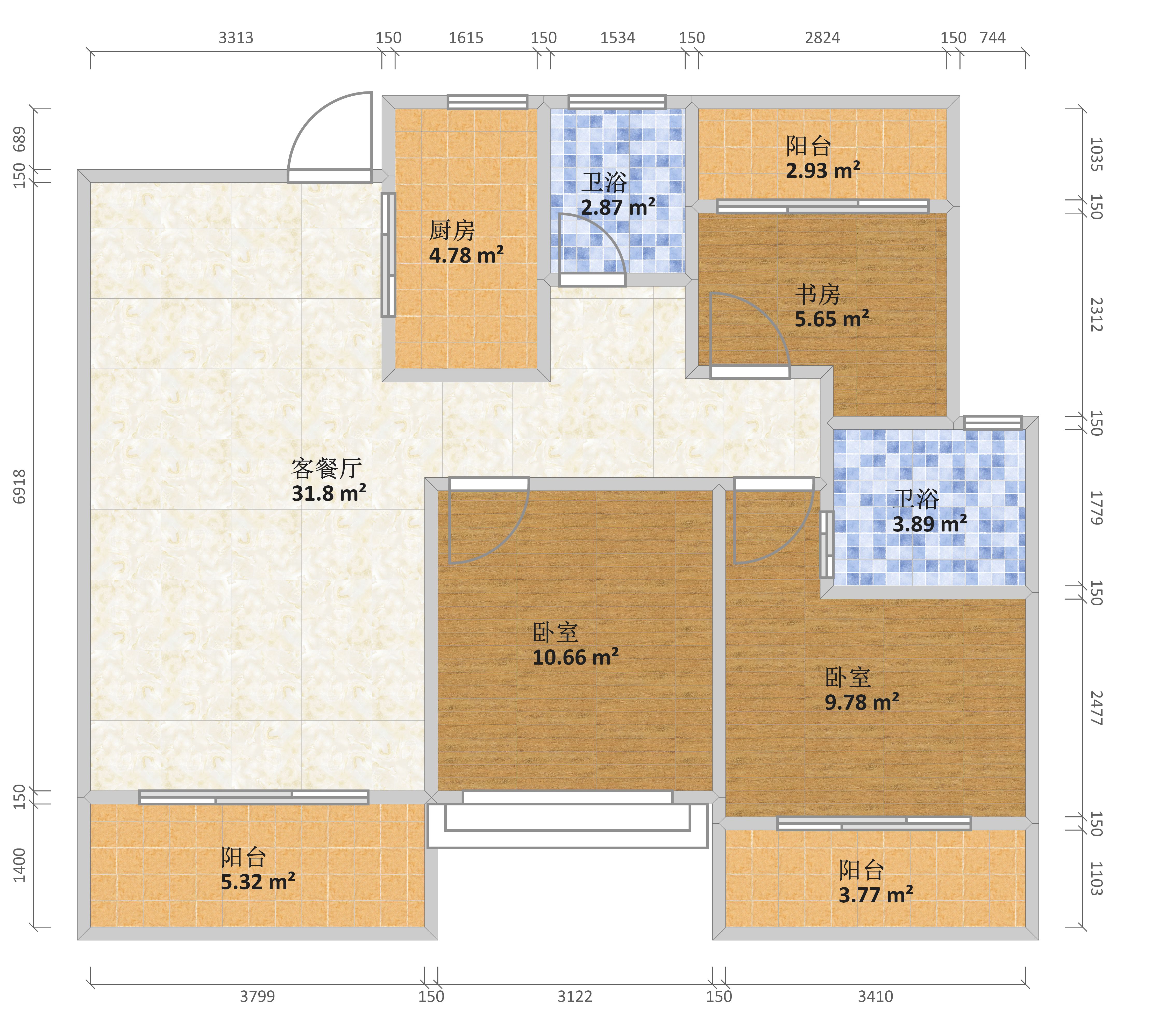 高碑店圣林华府户型图