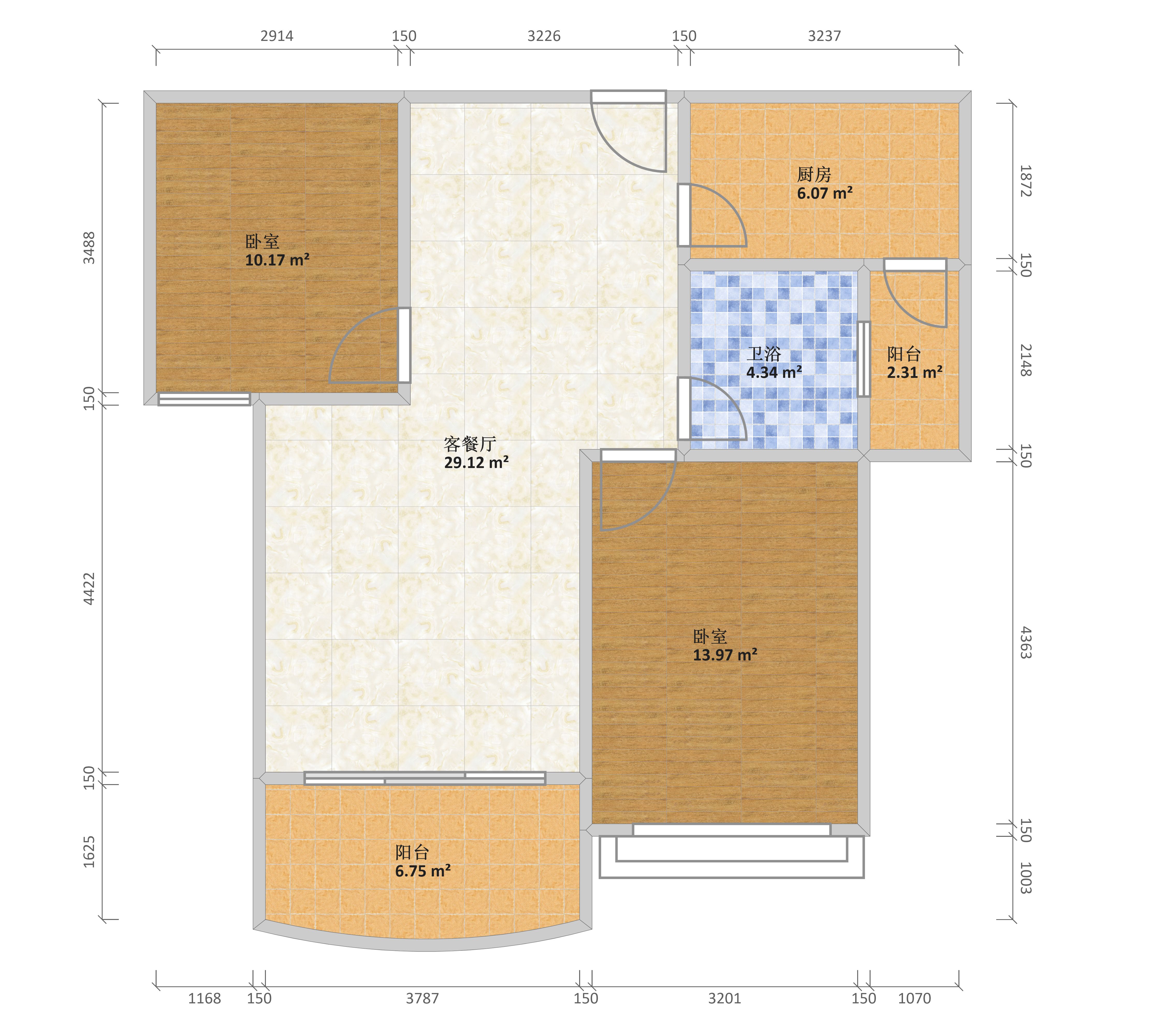 山河源墅b户型户型图