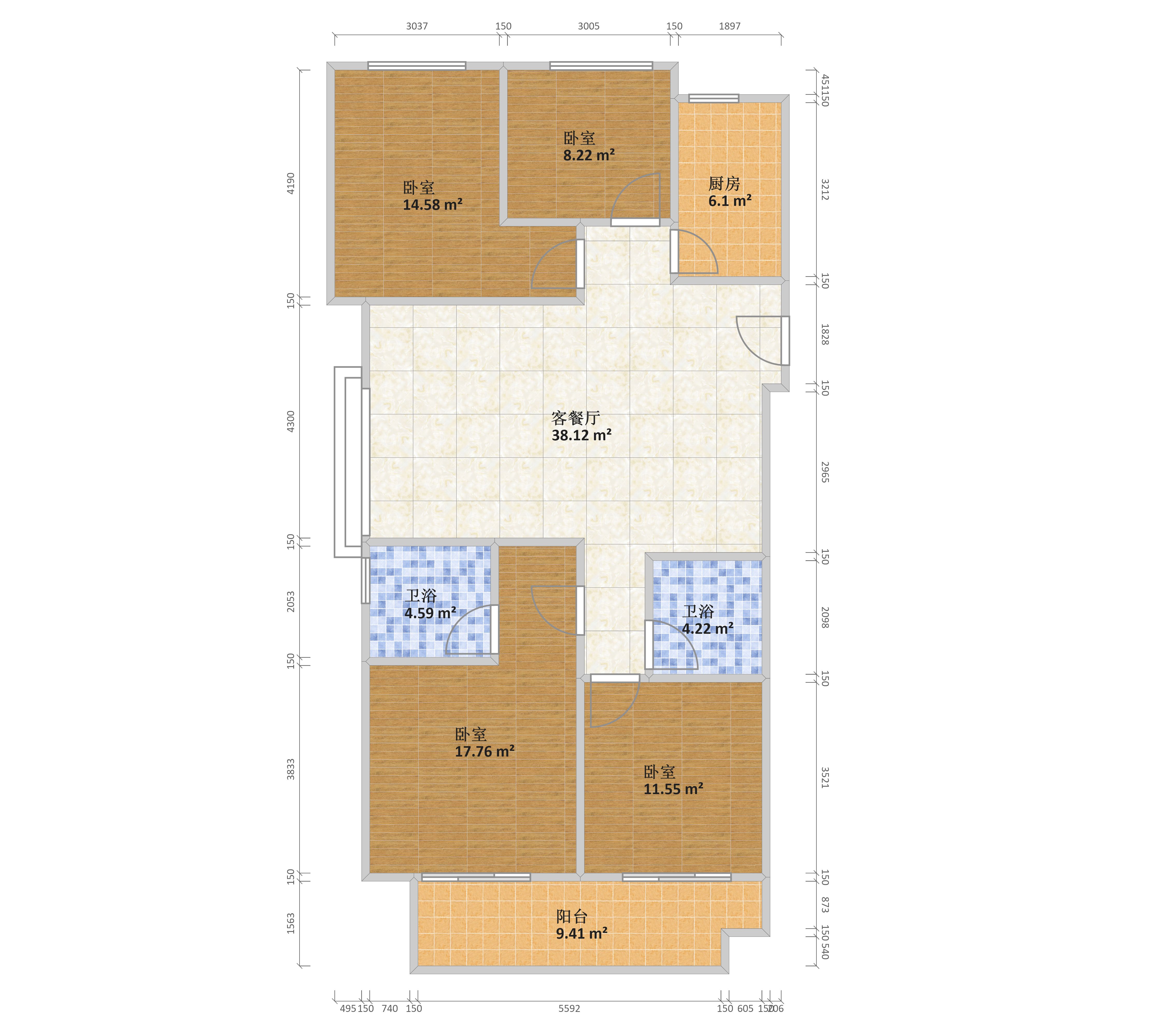 保利世茂璀璨滨江楼盘_户型图_装修案例-北京欧神诺在线