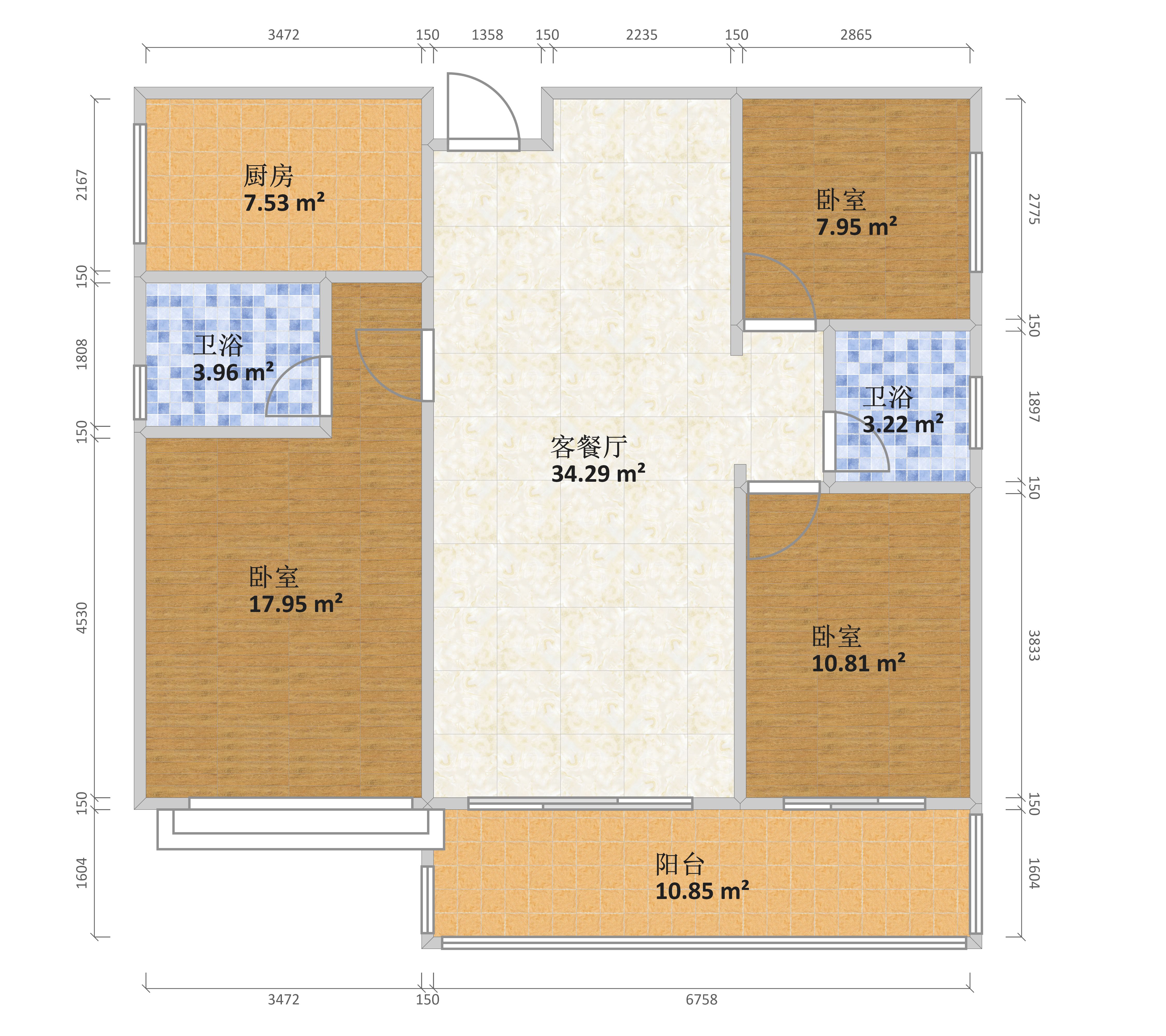 瑞和南苑3#e户型户型图