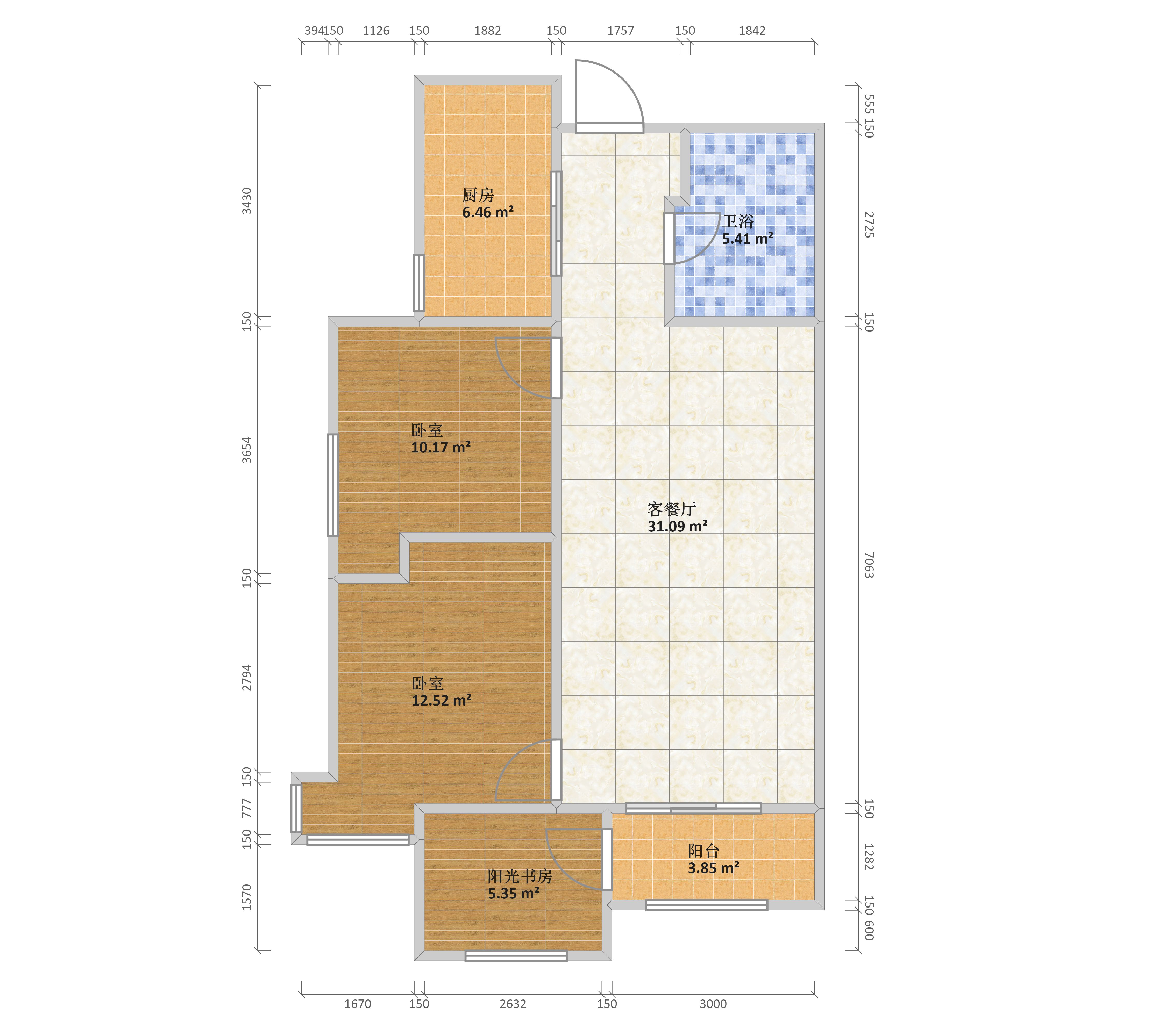 国瑞·瑞城3#d户型户型图