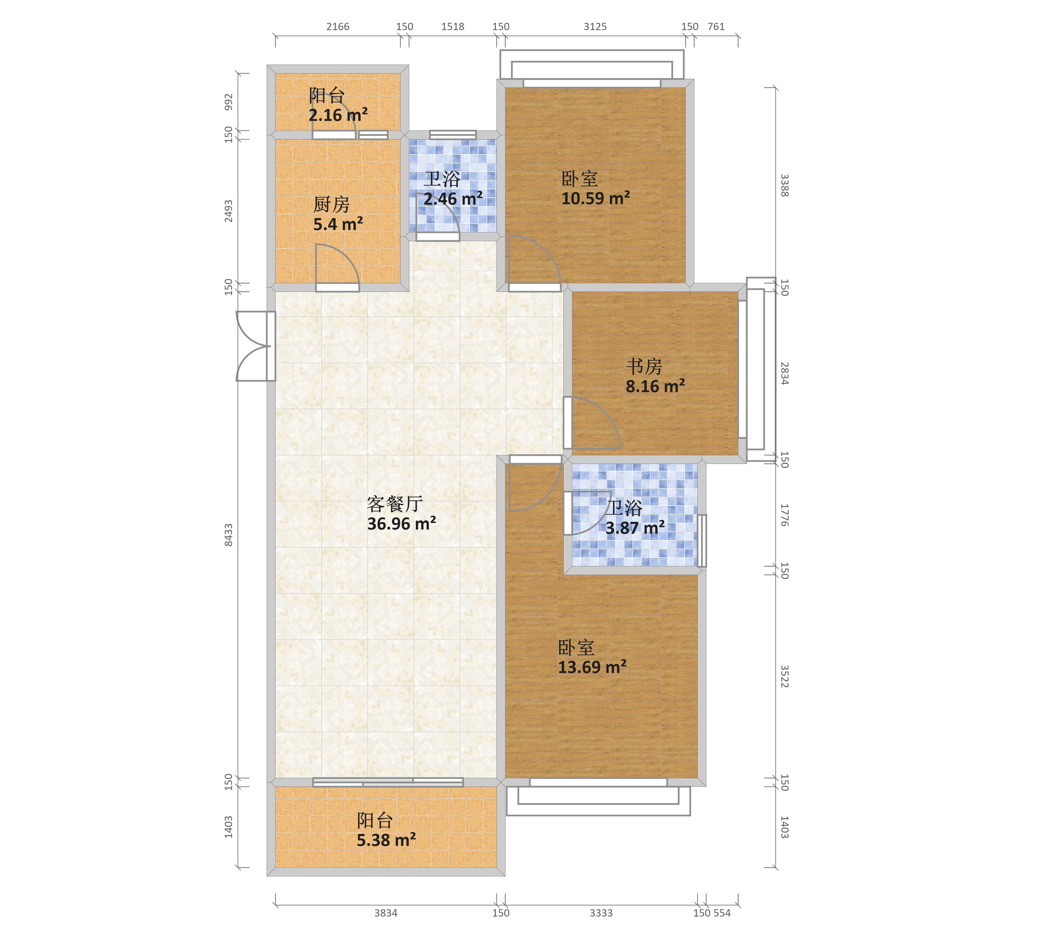 凯旋城b户型户型图