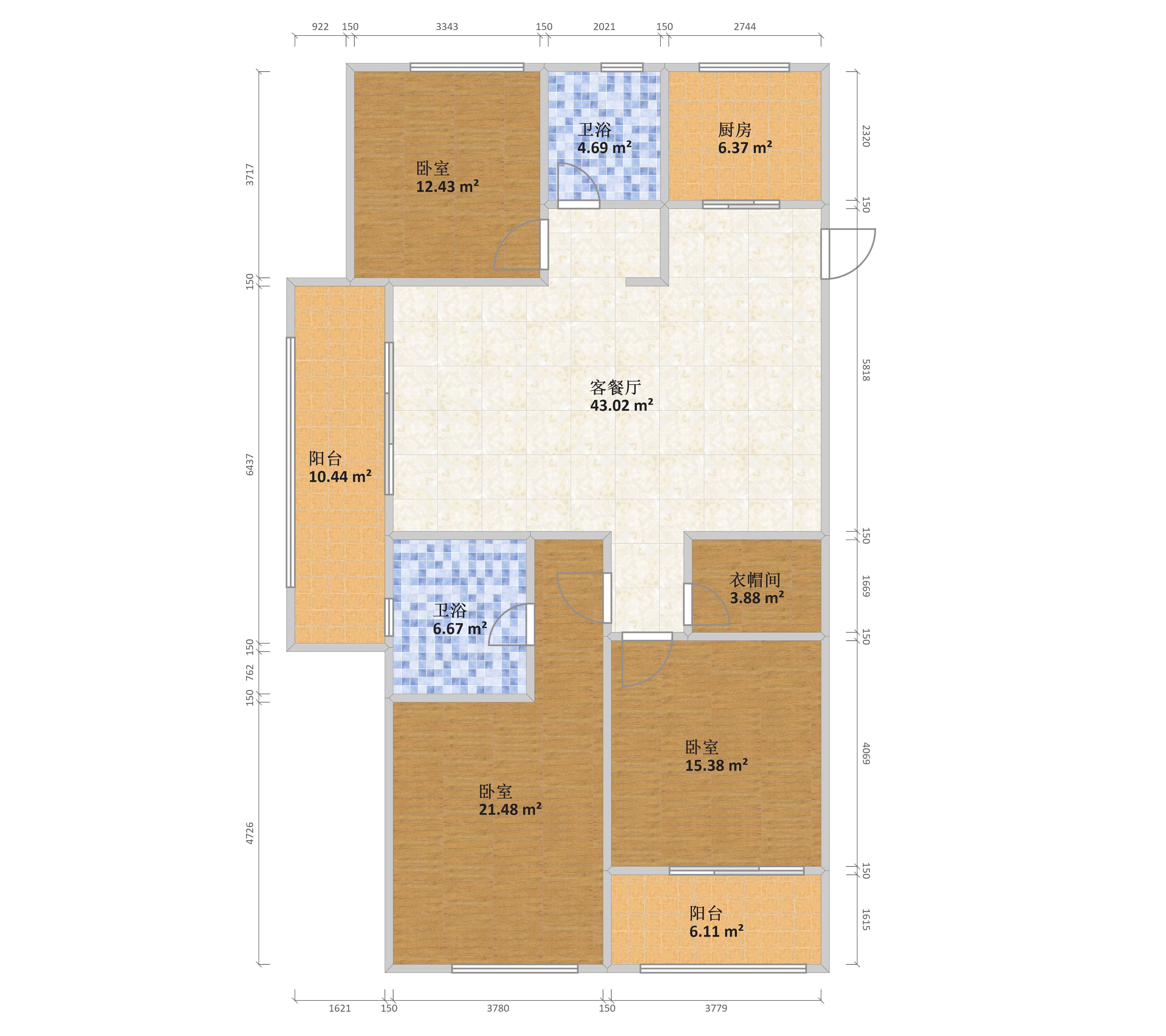 大发融悦新界公馆c户型户型图