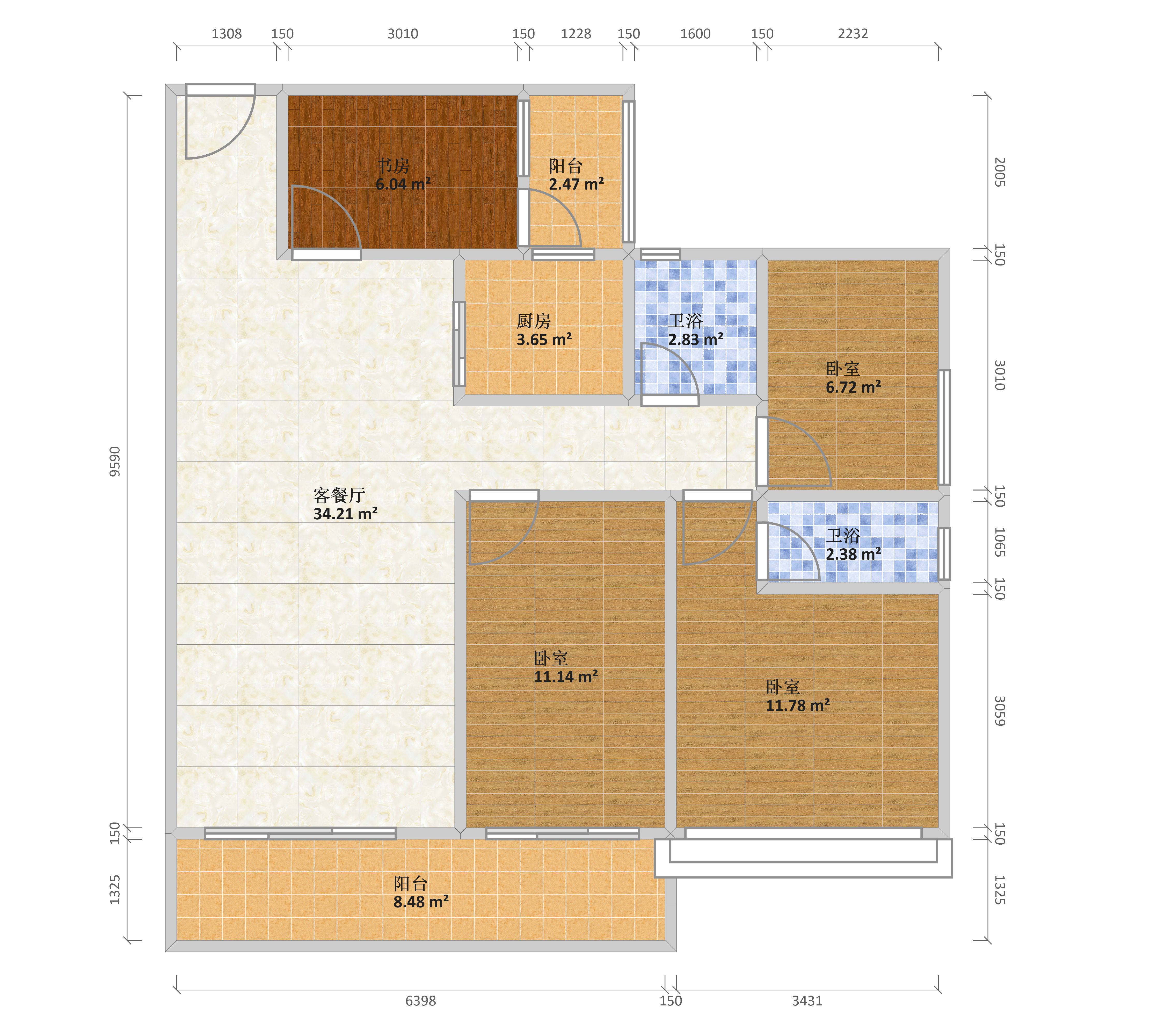 安铺凯旋华府1栋,2栋01户型户型图