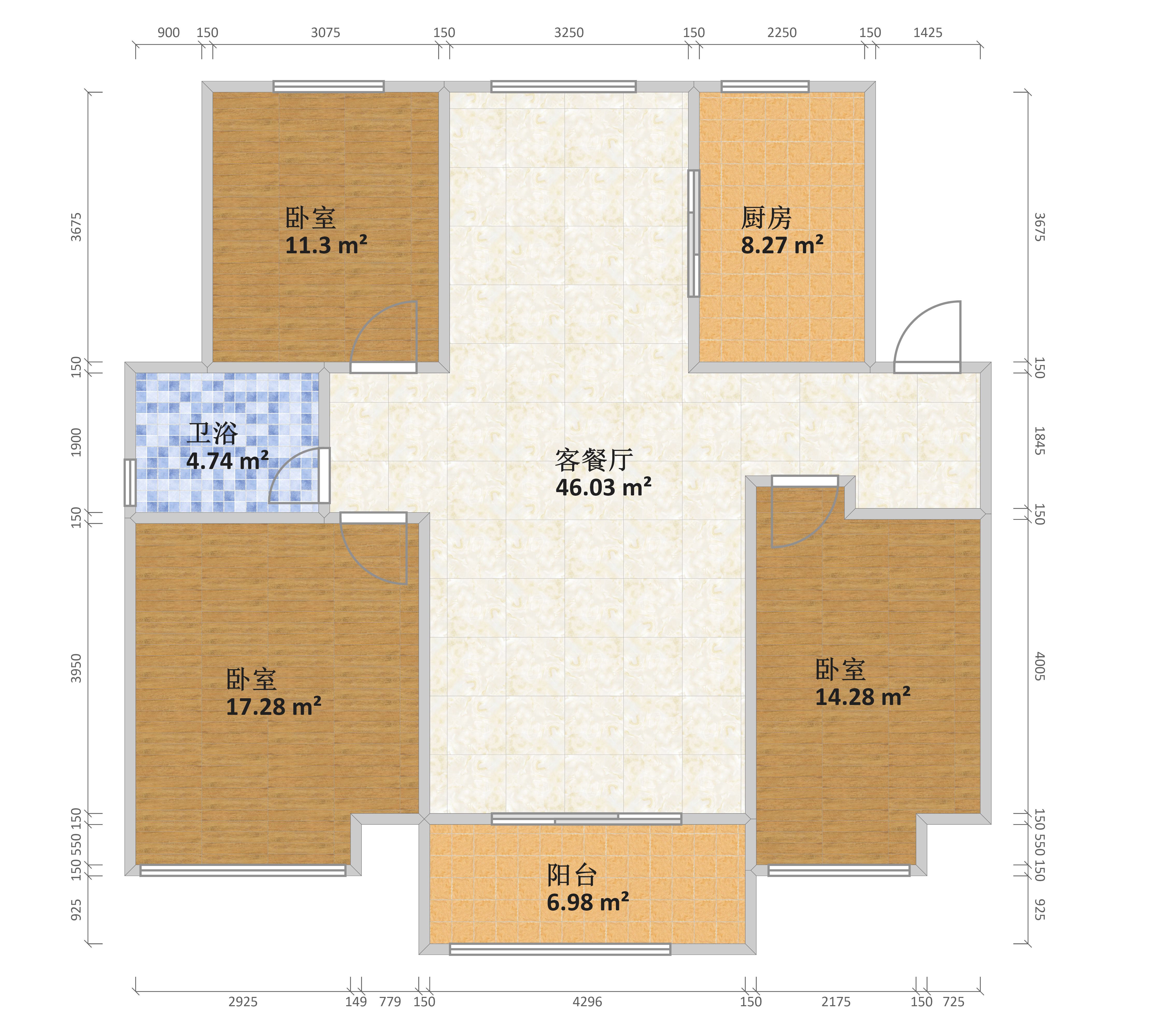 合肥华地紫悦府户型图图片