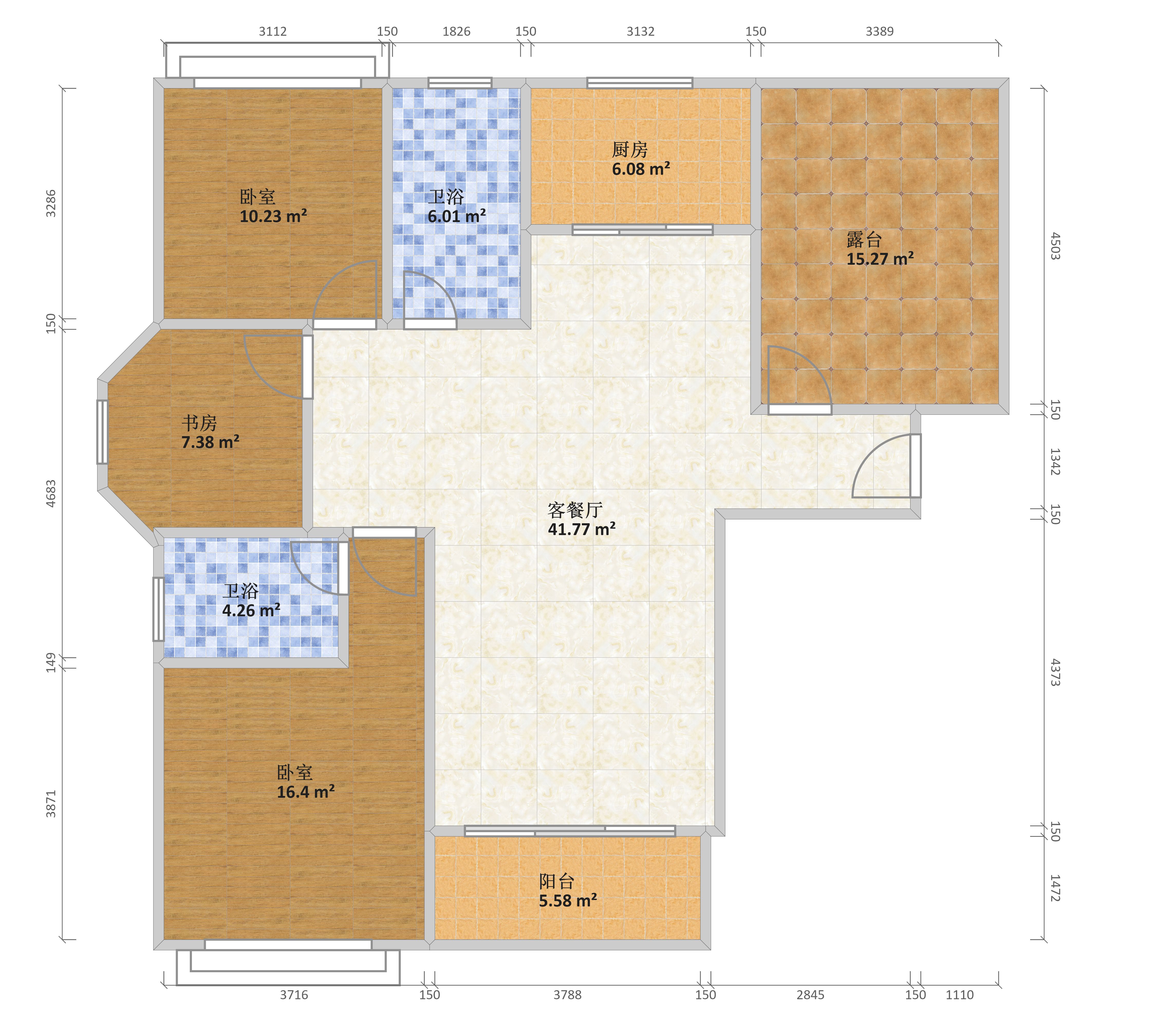 山河源墅d户型户型图